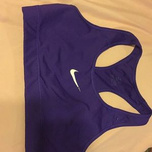 Purple Nike sports bra